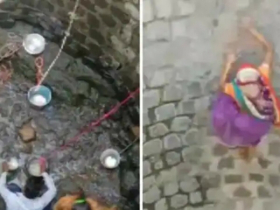 পানির জন্য হাহাকার, জীবনের ঝুঁকি নিয়ে কূপে নামছে লোকজন