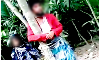পরকীয়ার অভিযোগে নিজের স্ত্রীর সঙ্গে যুবককে গাছে বেঁধে নির্যাতন!