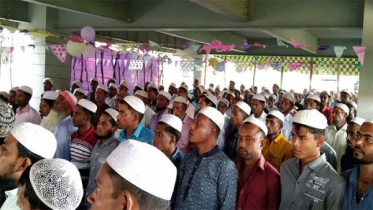 বিপুল উৎসাহ-উদ্দীপনায় ভাসানচরে রোহিঙ্গাদের ঈদ উদযাপন