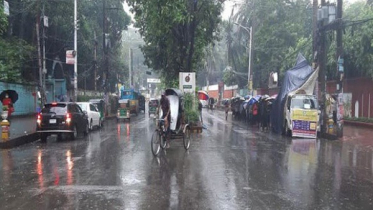 মাঘের মেঘলা আকাশে গুঁড়ি গুঁড়ি বৃষ্টি