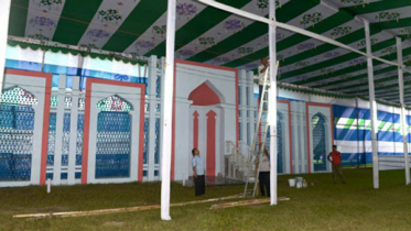জাতীয় ঈদগাহে গরমে স্বস্তি দিতে ৭০০ পাখা