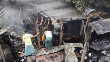 এক রাতেই পুড়ল ৮ দোকান-বসতঘর