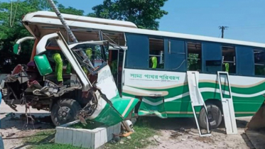 ফিলিং স্টেশনে ঢুকে পড়ল বাস, আহত ২০