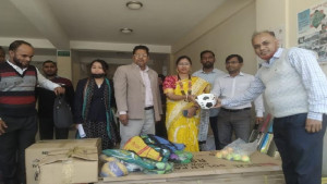 মাটিরাঙ্গায় ক্রীড়া সামগ্রী ও সোলার প্যানেল বিতরণ