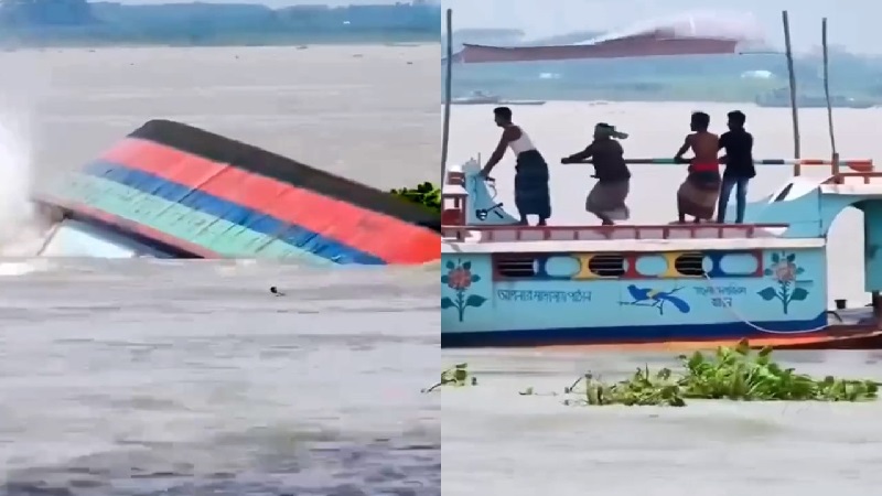 মেঘনার ঘূর্ণিস্রোতে সিমেন্টবোঝাই ট্রলার ডুবি, ক্ষতি কোটি টাকা