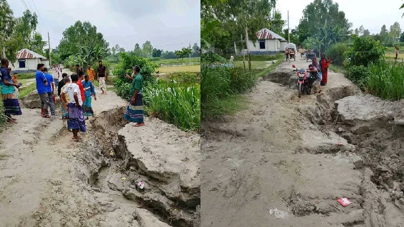 লালমনিরহাটে কাঁচা সড়কের বেহাল দশা, ভোগান্তি চরমে