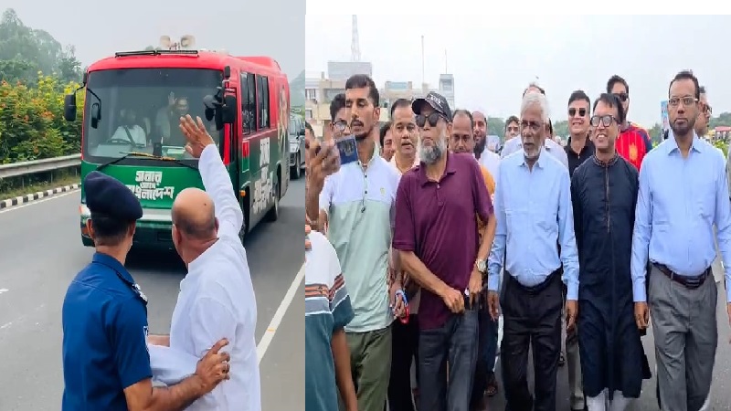 পদ্মা সেতুর মাওয়া প্রান্তে জনতার ঢল