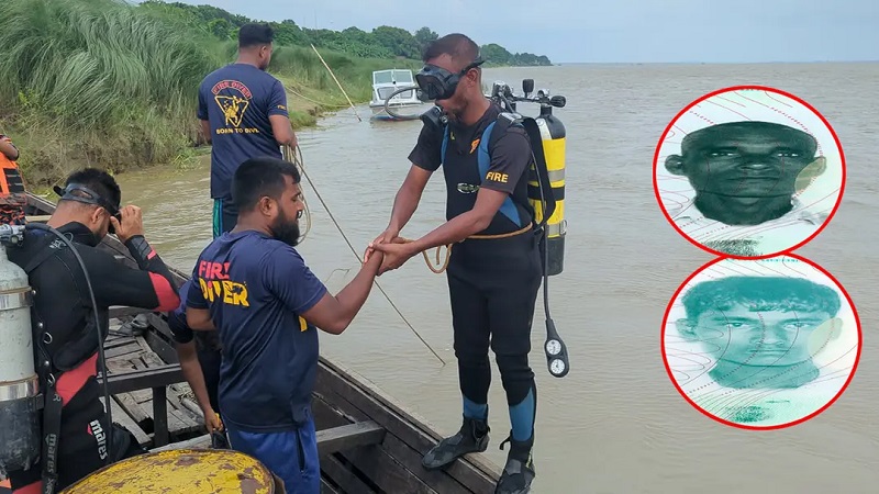 রাজশাহীতে পদ্মায় নৌকাডুবি, দ্বিতীয় দিনেও চলছে উদ্ধার অভিযান