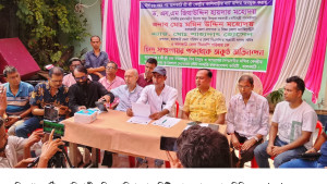 ঝালকাঠির নাট মন্দির অবৈধ দখল মুক্ত দাবী মন্দির কমিটির