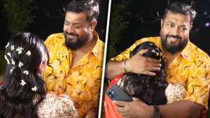 ওমর সানীর স্নেহের আলিঙ্গন পরীমণির জন্মদিনে