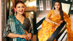 অভিষেকের শারদীয় ফ্যাশন জয়ার লুকে