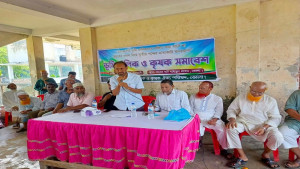 বোরহানউদ্দিনে ভূমিদস্যু ও চাঁদাবাজদের উৎপাত বন্ধের দাবিতে কৃষক সমাবেশ ও বিক্ষোভ