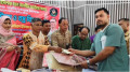 বেলকুচি-এনায়েতপুরে সনাতন ধর্মালম্বীদের মাঝে নগদ অর্থ ও শাড়ি বিতরণ
