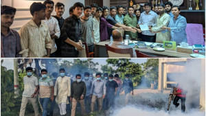 কুবিতে ডেঙ্গু প্রতিরোধে শাখা ছাত্রদলের স্মারকলিপি ও মশক নিধন কর্মসূচি