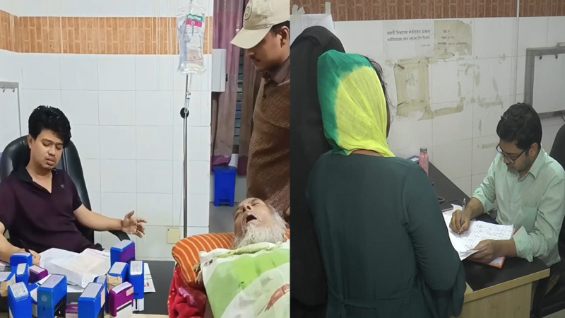 ভোলায় অসুস্থ শরীরেও রোগীর সেবায় দুই চিকিৎসক
