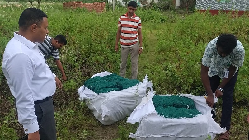 ভৈরবে ২২ বস্তা চায়না দুয়ারি রিংজাল পুড়িয়ে ধ্বংস
