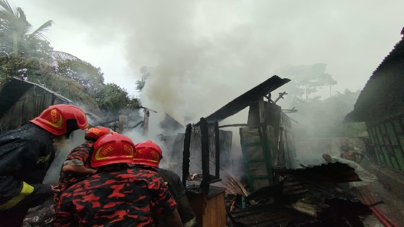 বৈদ্যুতিক গোলযোগে আগুন, পুড়ল দুই বসতঘর
